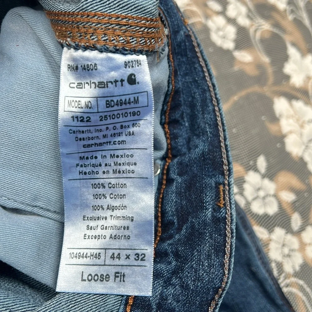 RELAXED LOOSE RUGGED FLEX® DUCK DOUBLE-FRONT DUNGAREE NWOT